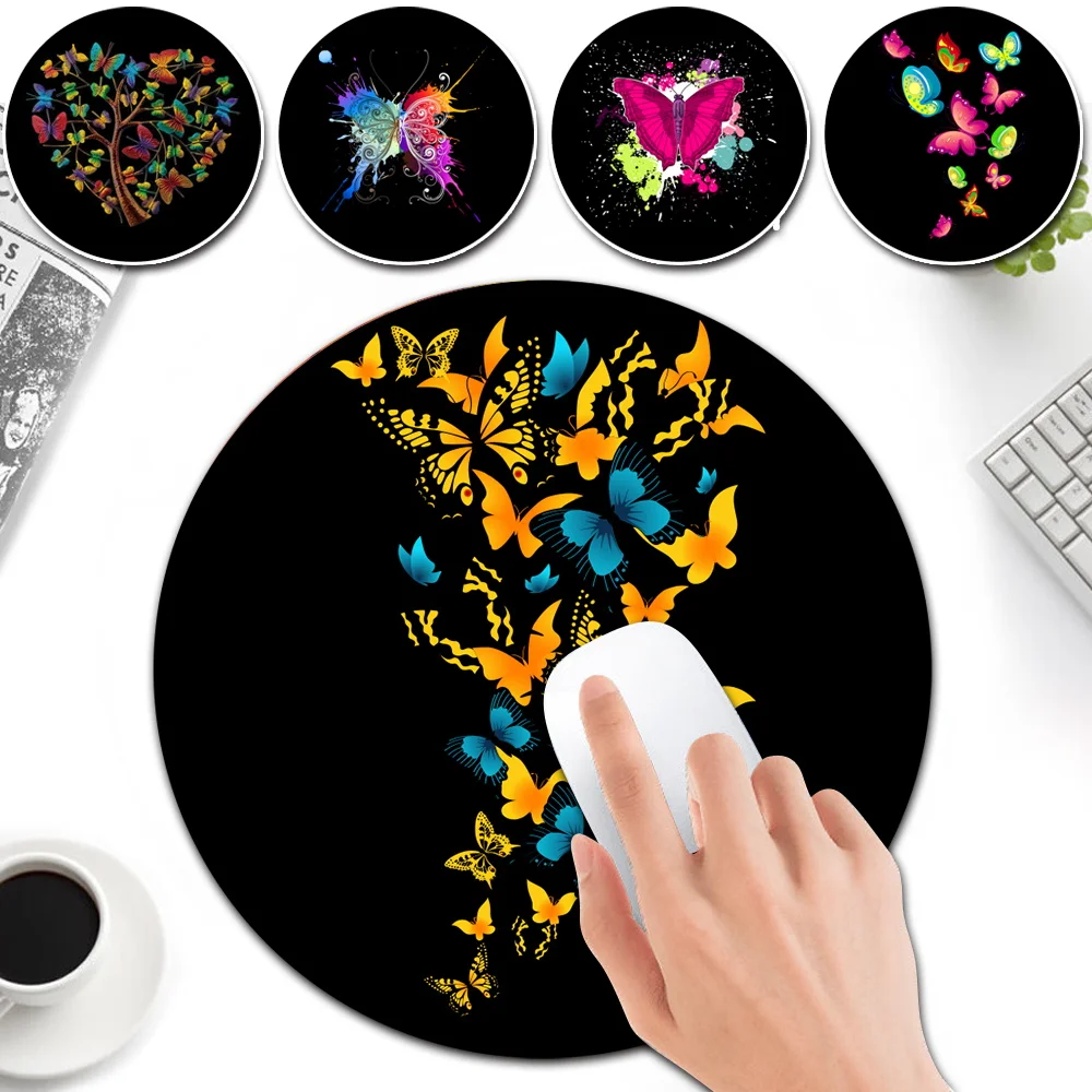

2022 New Butterfly Pattern Laptop Mouse Pads PU Leather Waterproof Gaming Mouse Mat Comfortable Mouse Pad Gamer for PC Computer