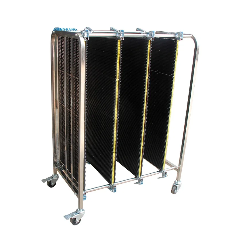 

Wholesale High Quality Antistatic Esd Pcb Storage Turnover Cart Adjustable Stainless Steel Turnover Cart For PCB Production