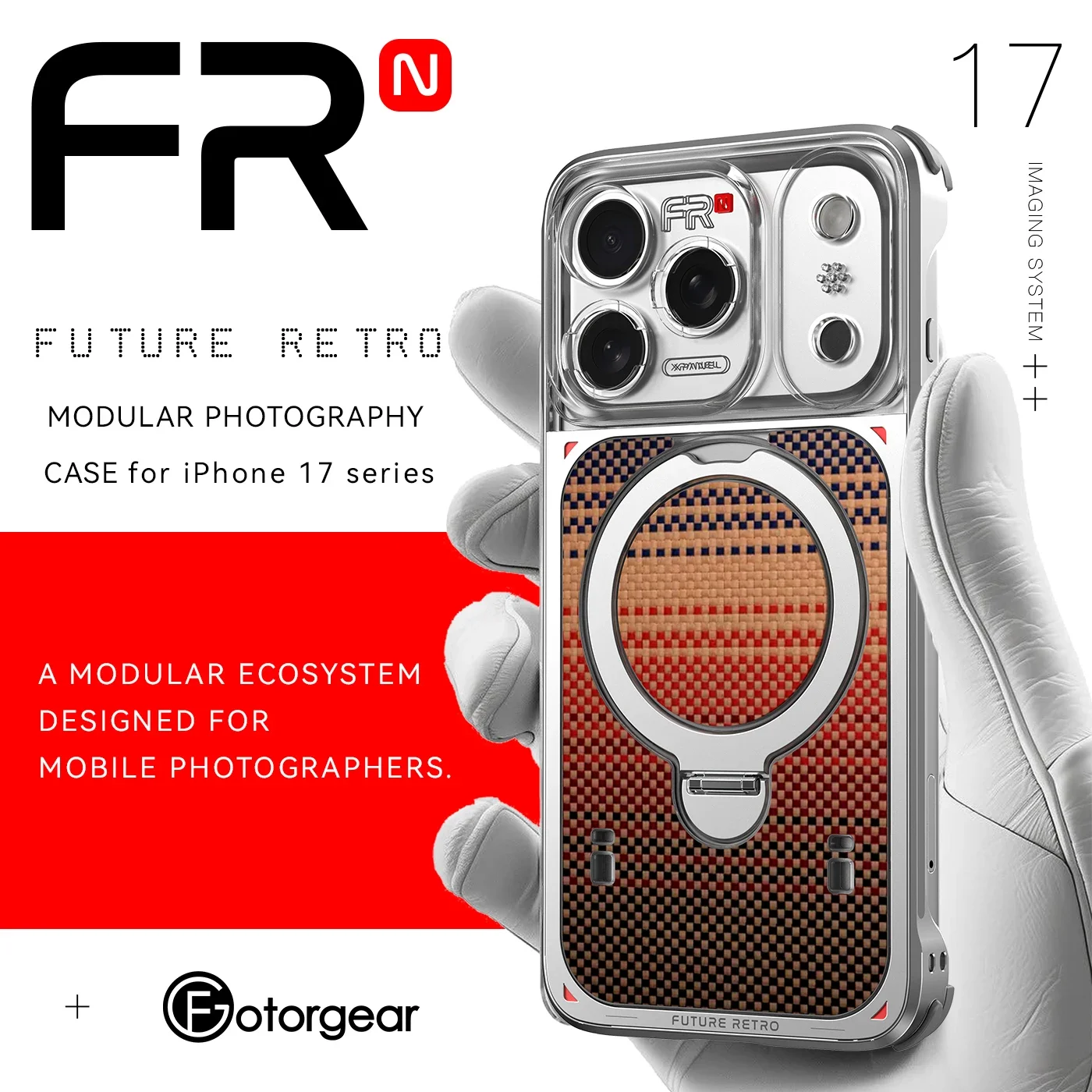 Фото Чехол Fotorgear T-Mount для iPhone 17 Pro и Pro Max, совместимый с фотоаксессуарами и фильтрами для объективов №1
