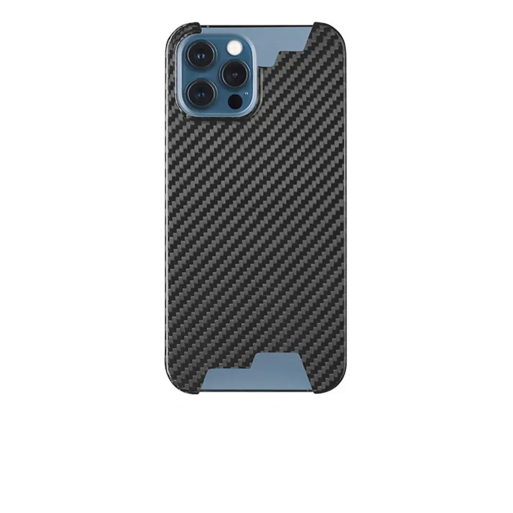 Тонкий чехол из 100% натурального углеродного волокна для iPhone 15 Pro Max 14 13 12 матовый