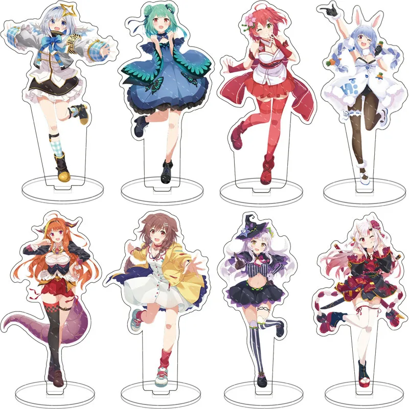 

Anime Hololive Vtuber Acrylic Figure Stand Usada Pekora Uruha Rushia Hosimati Suisei Inugami Korone Model Desk Decor Keychain