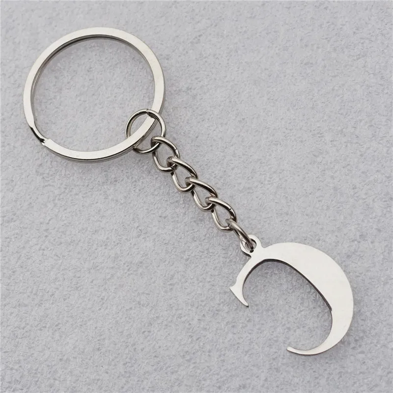 Модные брелки буквы из нержавеющей стали брелок с буквами м женские и мужские