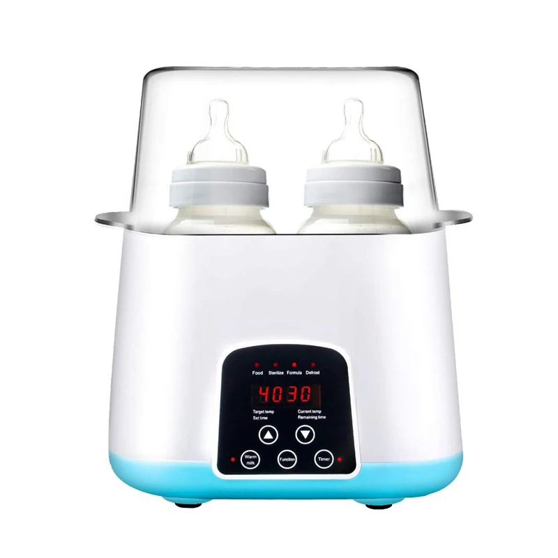 

Baby Bottle Warmer, Bottle Steam Sterilizer 5-In-1 Smart Thermostat Double Bottle Baby Food Heater For Breast Milk Or Formula