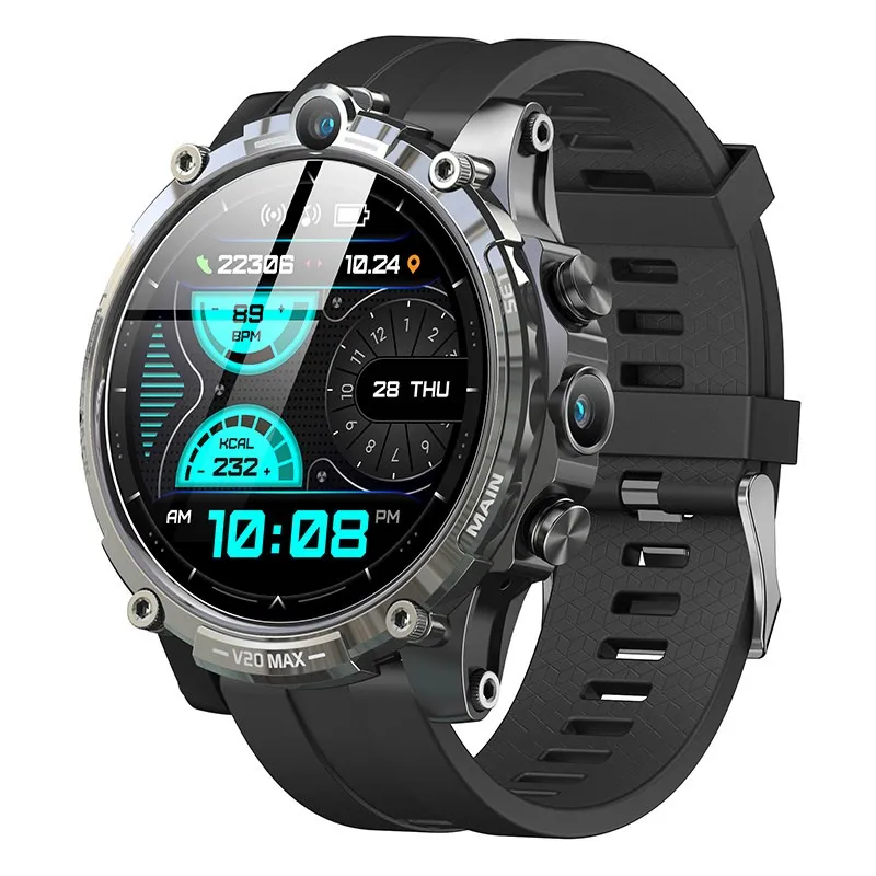 

2023 4G Smart Watch Support SIM card 4GB+128GB 1.6 inch IPS Screen GPS Wifi 1000Mah Li-Battery Smartwatch Heart Rate Camera New
