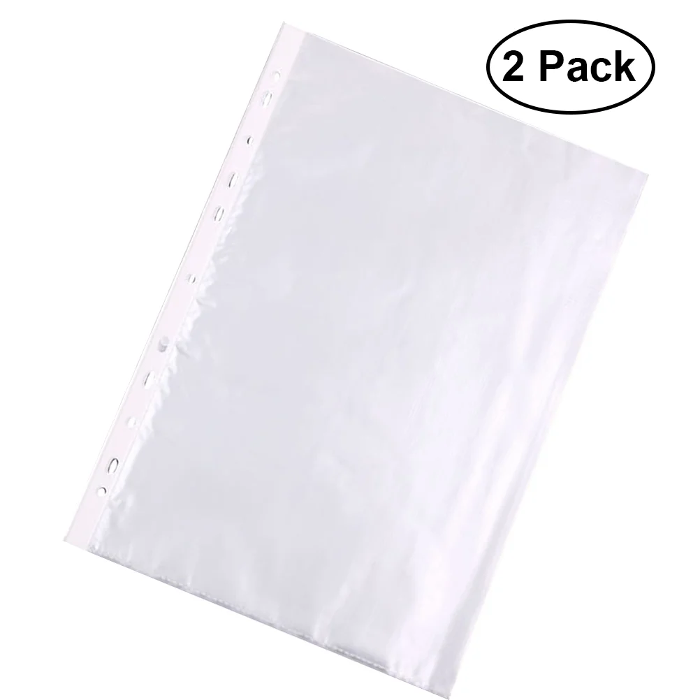 

200pcs Sheet Protectors Clear Environmentally Friendly 11 Pouched Hole Acid Free File Protector for Office Worker