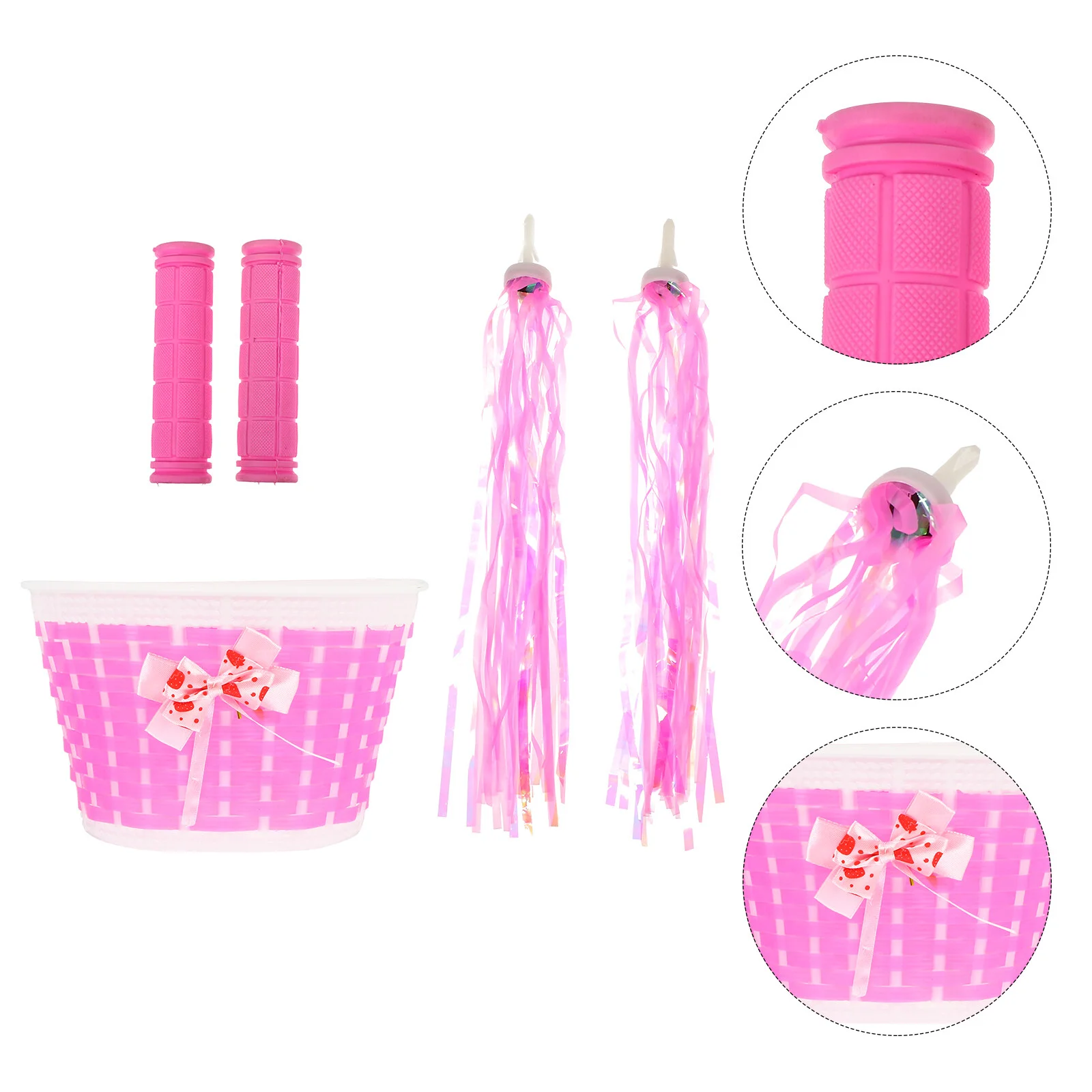 

Scattered Beads Kids Bike Streamers Handlebar Covers Supplies Child Bicycles Basket