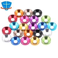 5pcs m2 m2 5 m3 m4 m5 m6 m8 color aluminum alloy anodized flat countersunk head screw bolt gasket washer cone spacer seals rings