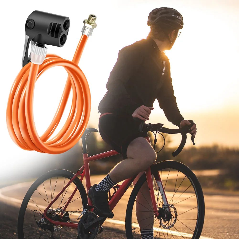 

Bicycle Pump Hose Bike Air Pump Extension Tube Pump Hose U S/UK/French Nozzles TPU Air Pump Connector Accessories