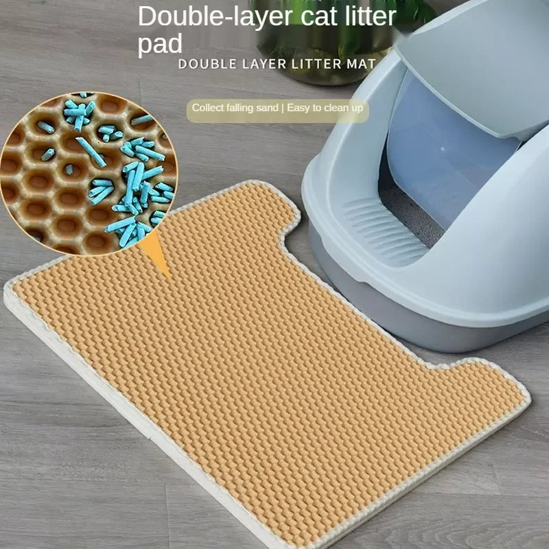 

Pad Double-layer Cat Litter Mat EVA Pet Waterproof Falling Sand Pad Folding Kennel Mat Waterproof and Urine-proof