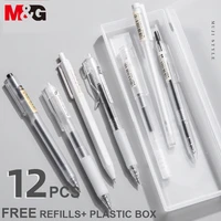 mg ultra simple gel pen 0 5mm black signature pen 0 35mm needlebullet point japanese gelpen school supplies