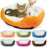 fluffy pet dog bed soft round dog long plush kennel for dogs washable puppy cat bed cushion winter warm sofa house accessories