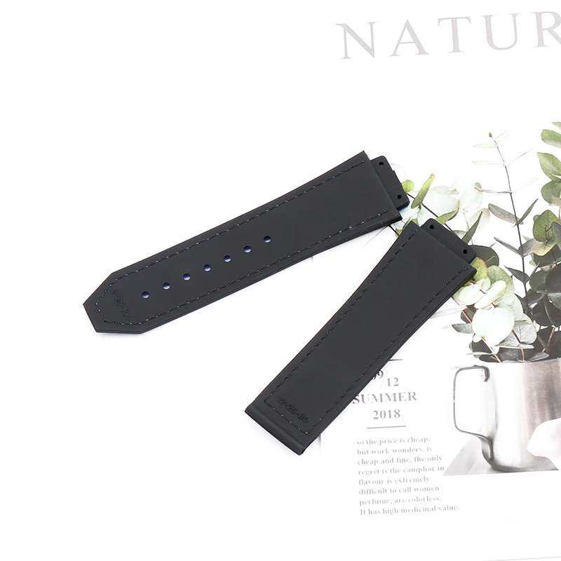 Watch accessories for Hublot Big Bang frosted leather strap men's and women's Outdoor sports strap port 25x19mm