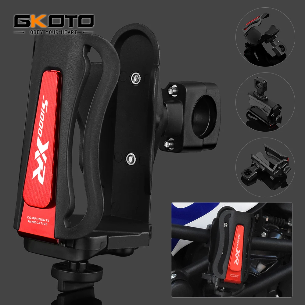 

Fits For BMW S1000XR S1000 XR Motorcycle Beverage Water Bottle Drink Cup Holder Bracket With S1000XR Logo