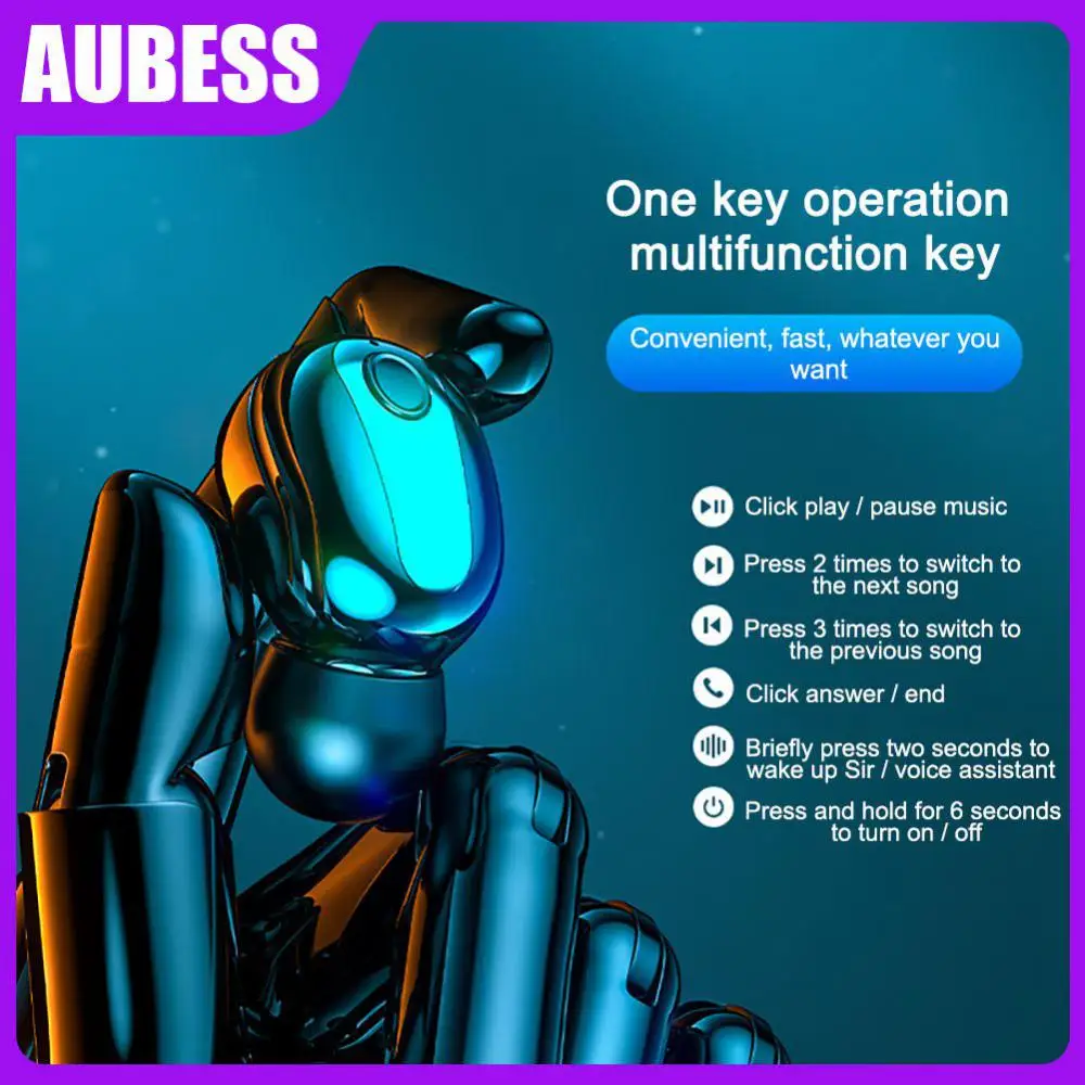 

Tws Earphones Call Function 50mah Wireless Headset Stereo Voice Control Mini In Ear Sports Headphone Music Earbuds