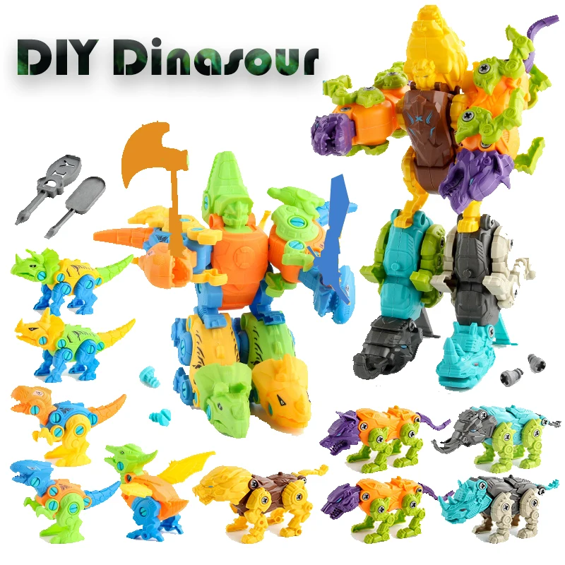 

5 в 1, Детский конструктор «динозавр»