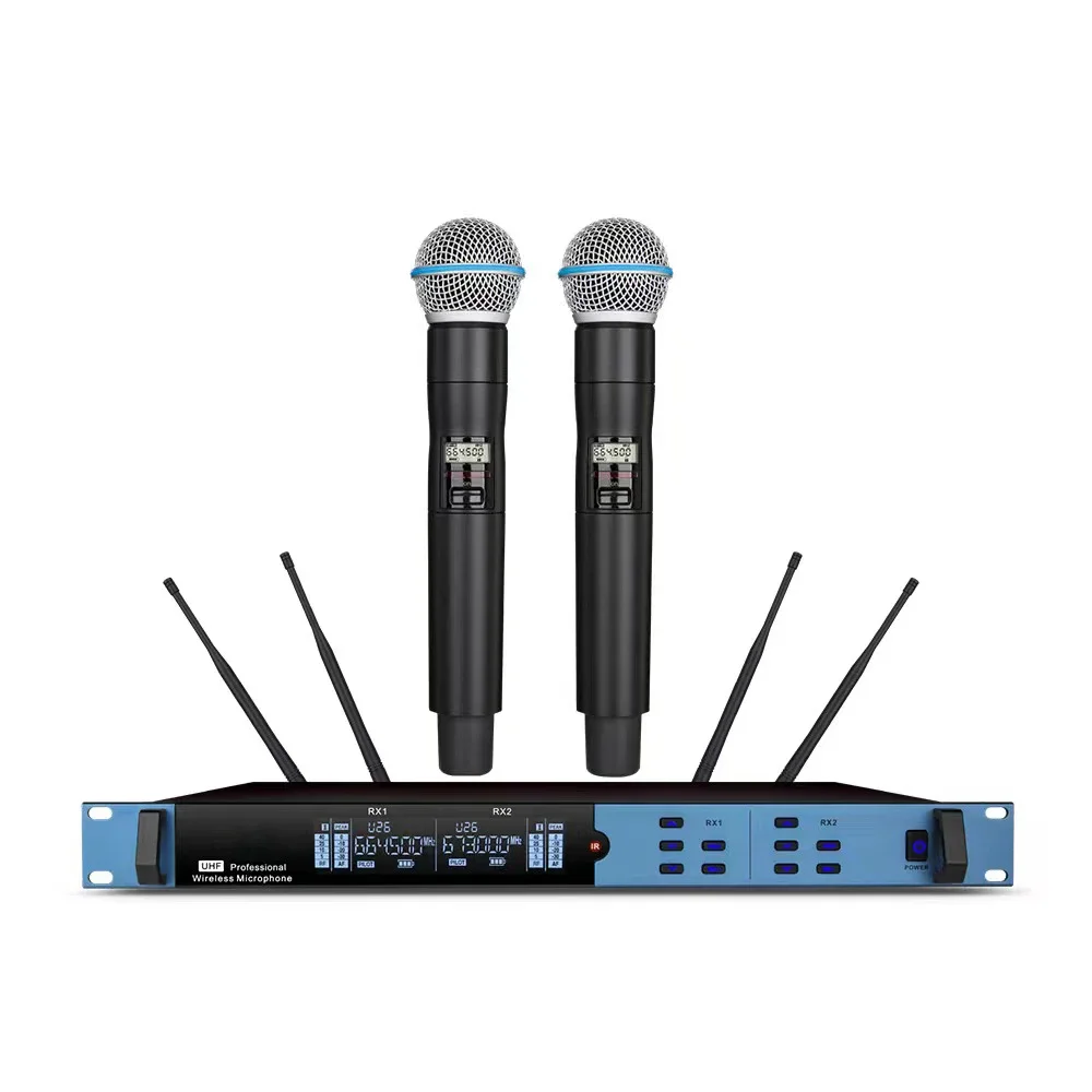 

SR-2000 Long Range True diversity uhf professional wireless microphone cordless mic system for stage performance
