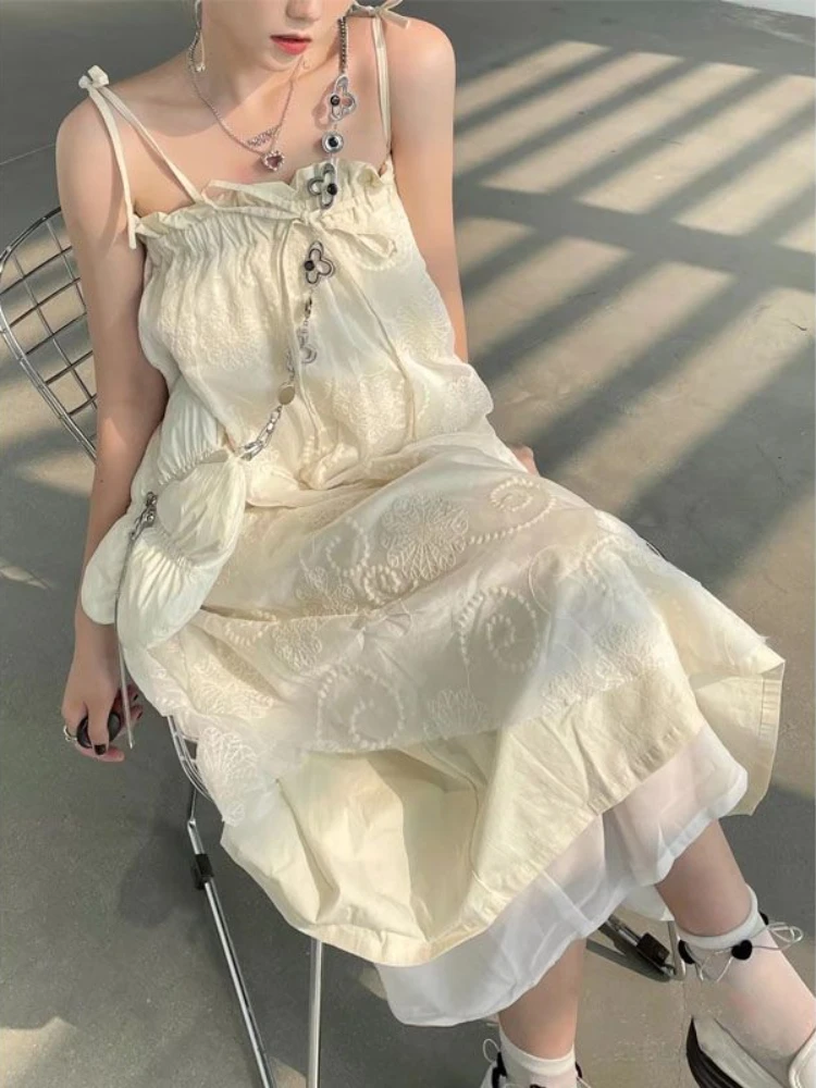 

Женское асимметричное платье на бретельках, привлекательное однотонное платье в стиле пэчворк, на шнуровке, на лето