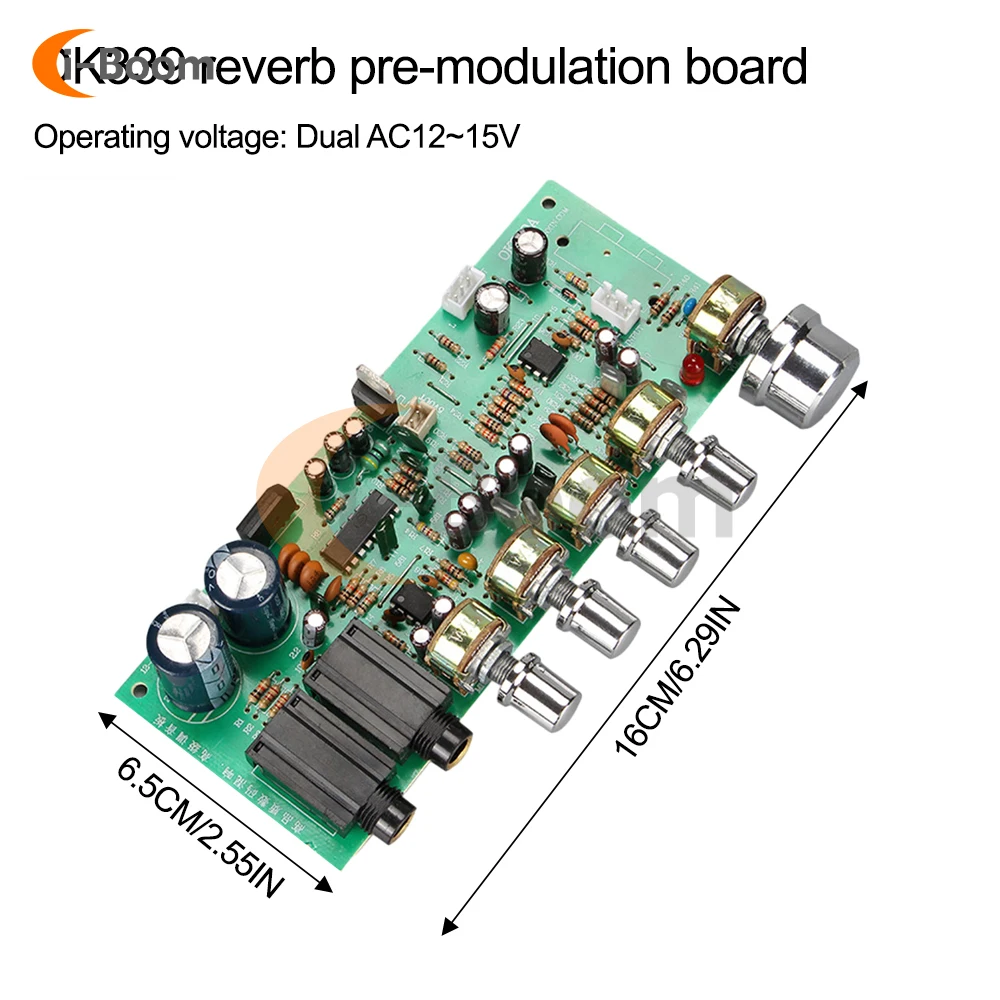 

PT2399 Reverb Preamp Mixing Board Amplifier Dual Microphone Input Karaoke Amplifier Module Connectable USB Bluetooth Decoder