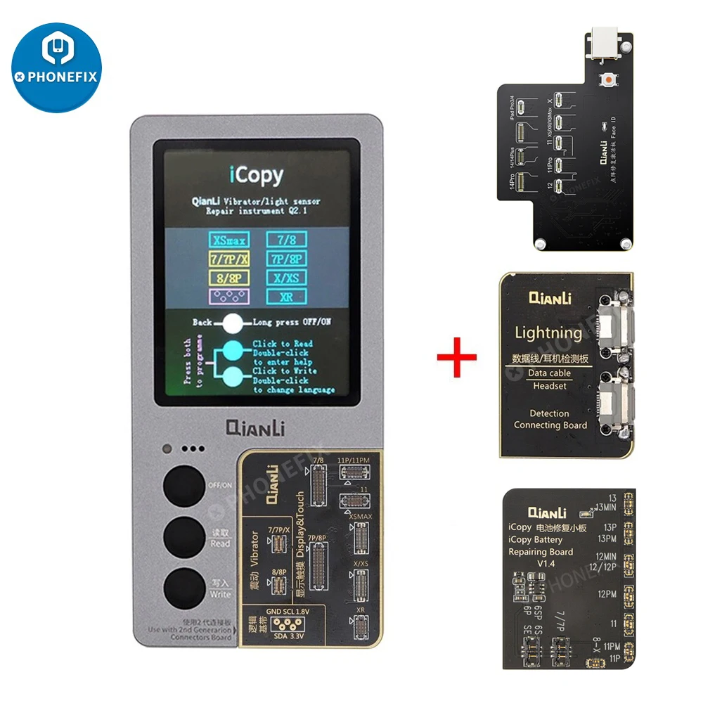 Qianli iCopy Plus 2,2 для iphone 11 12 13 14PM ЖК-экран Ture тональное восстановление/вирбратор/кабель передачи данных/аккумулятор/ремонт точечной матрицы Qianli iCopy Plus 2,2 для iphone 11 12 13 14PM ЖК-экран Ture тональное восстановление/вирбратор/кабель передачи данных/аккумулятор/ремонт точечной матрицы