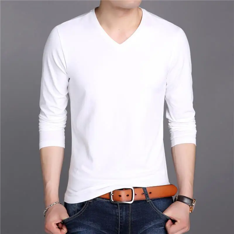 

MRMT 2023 Brand New Chicken-Neck Undershirt Men's V-Neck Single-Piece Jacket Simple And Versatile With Underwear Inside Tops