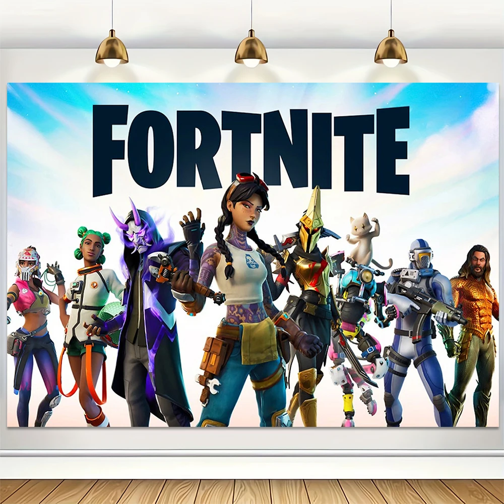 Фон Для Вечеринки В Честь Дня Рождения Мальчиков Консоль Видеоигр Бросок Торта