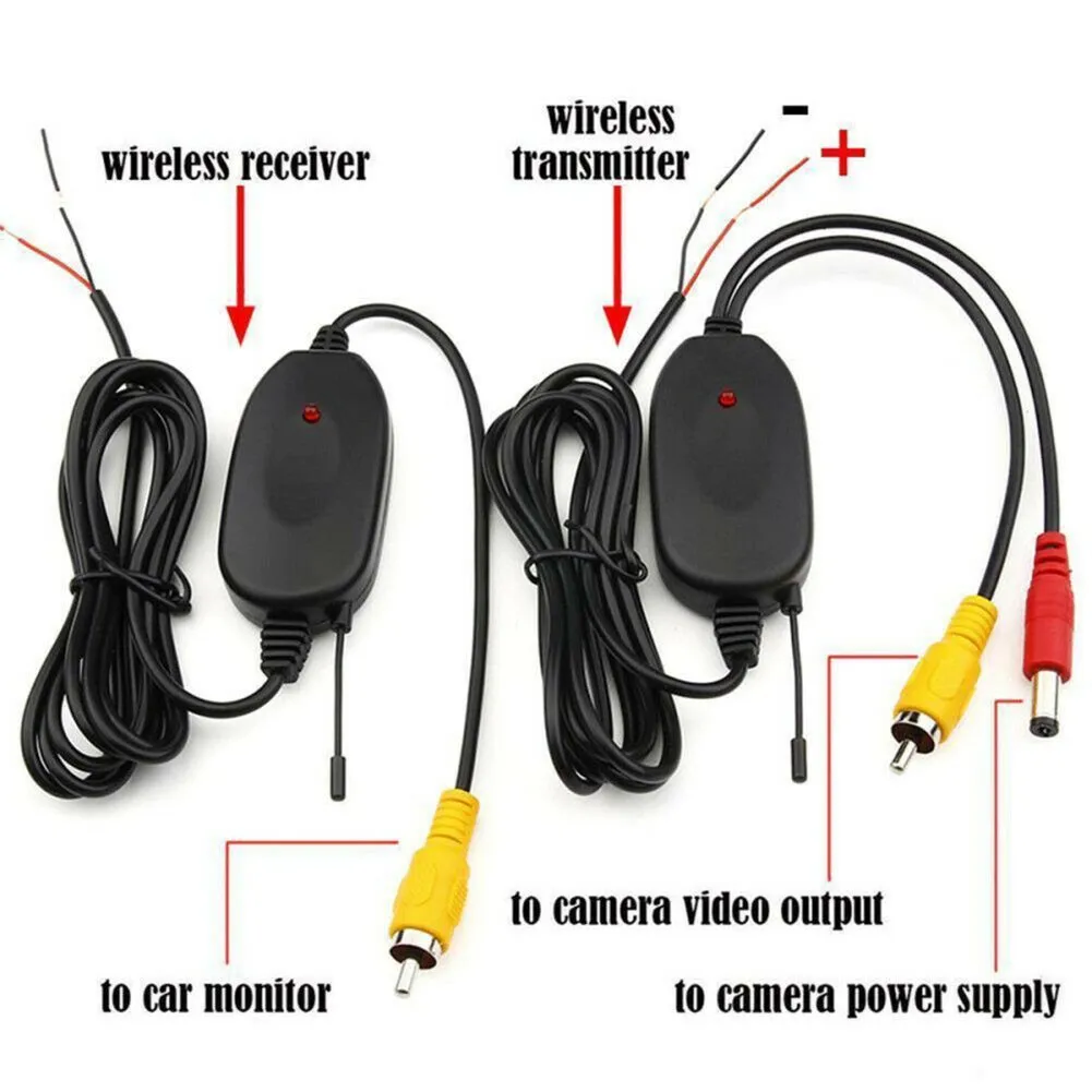 

2.4G Wireless Video Transmitter & Receiver For Car Truck Rear View Reversing Camera USB 1Set Practical Quality