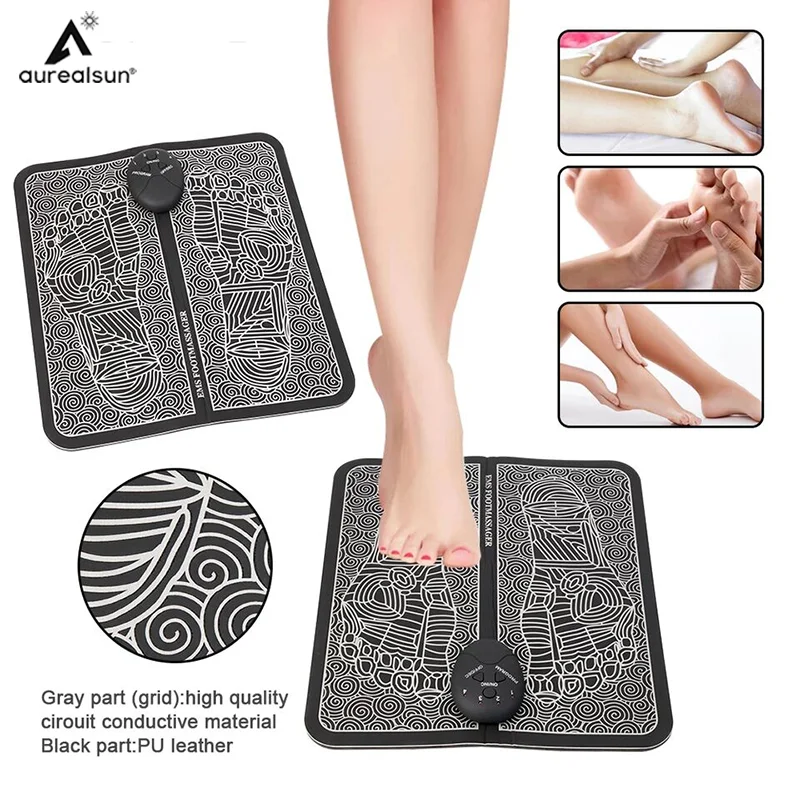 

EMS Acupuncture Electric Foot Massager Mat Tens Electrodes Masajeador Circulation Feet Health Care Muscle Relax Salud Massage