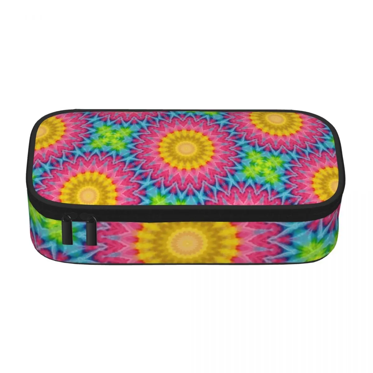 Mandala Modern Trendy Pencil Case Abstract Tie Dye Medallion Design Cute Multi Pencil Box College Boy Girl Pen Organizer