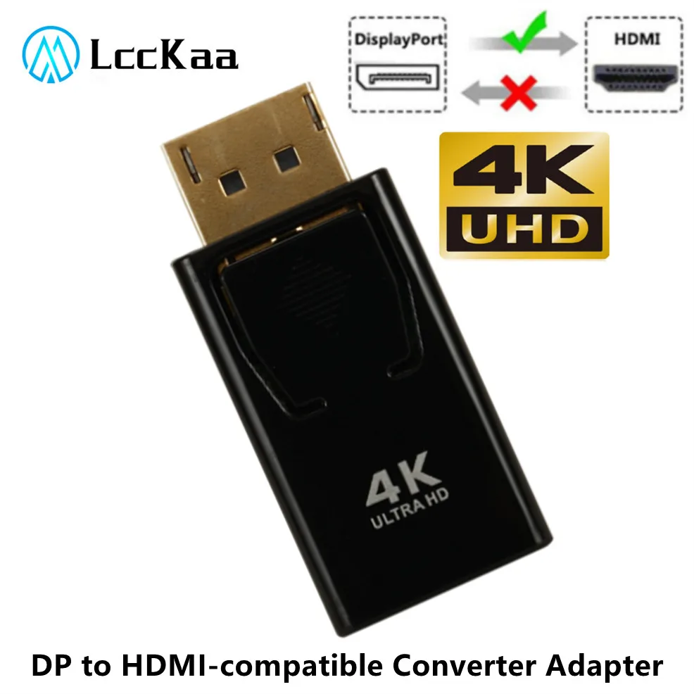 

Переходник с порта дисплея на HDMI-совместимый адаптер 4K порт дисплея штекер DP на гнездо HDMI HD ТВ адаптер видео аудио для ПК ТВ