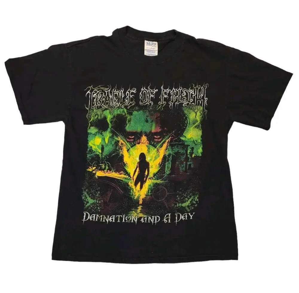 Винтажная рубашка Cradle Of Filth Damnation And A Day черная Death Metal Music БОЛЬШАЯ