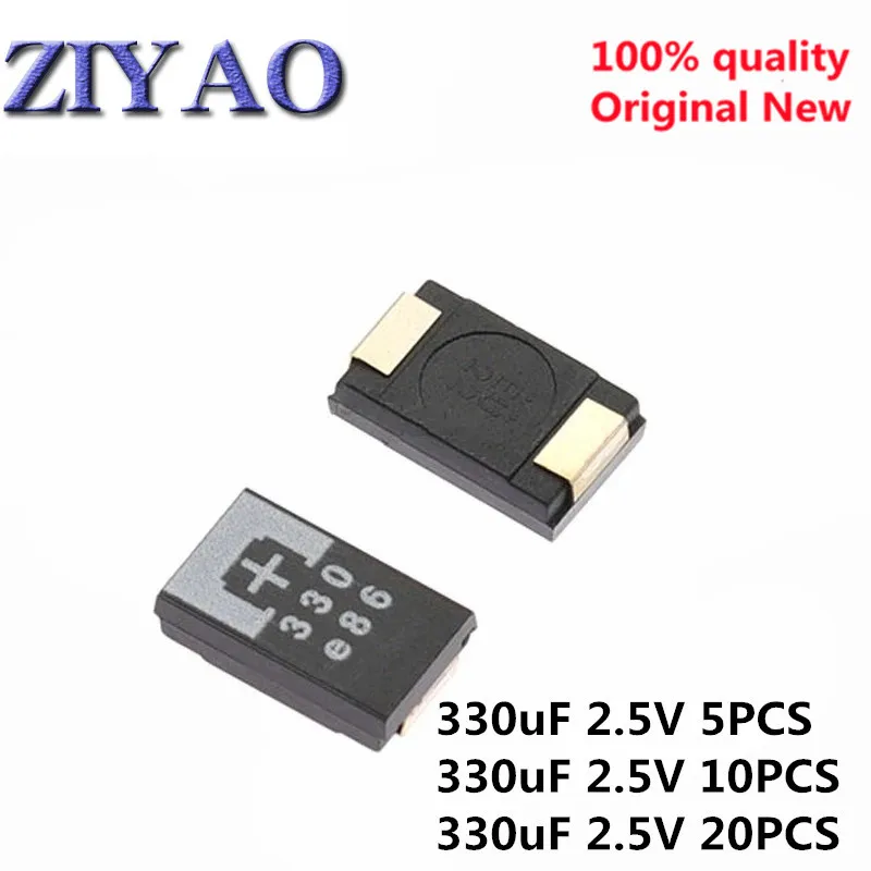 

5-10-20 шт. 2R5TPE330M9 330 мкФ 2,5 V 330 6,3 V SMD танталовые конденсаторы полимерный POSCAP Тип D ультратонкий 7343 D7343 Новый и оригинальный