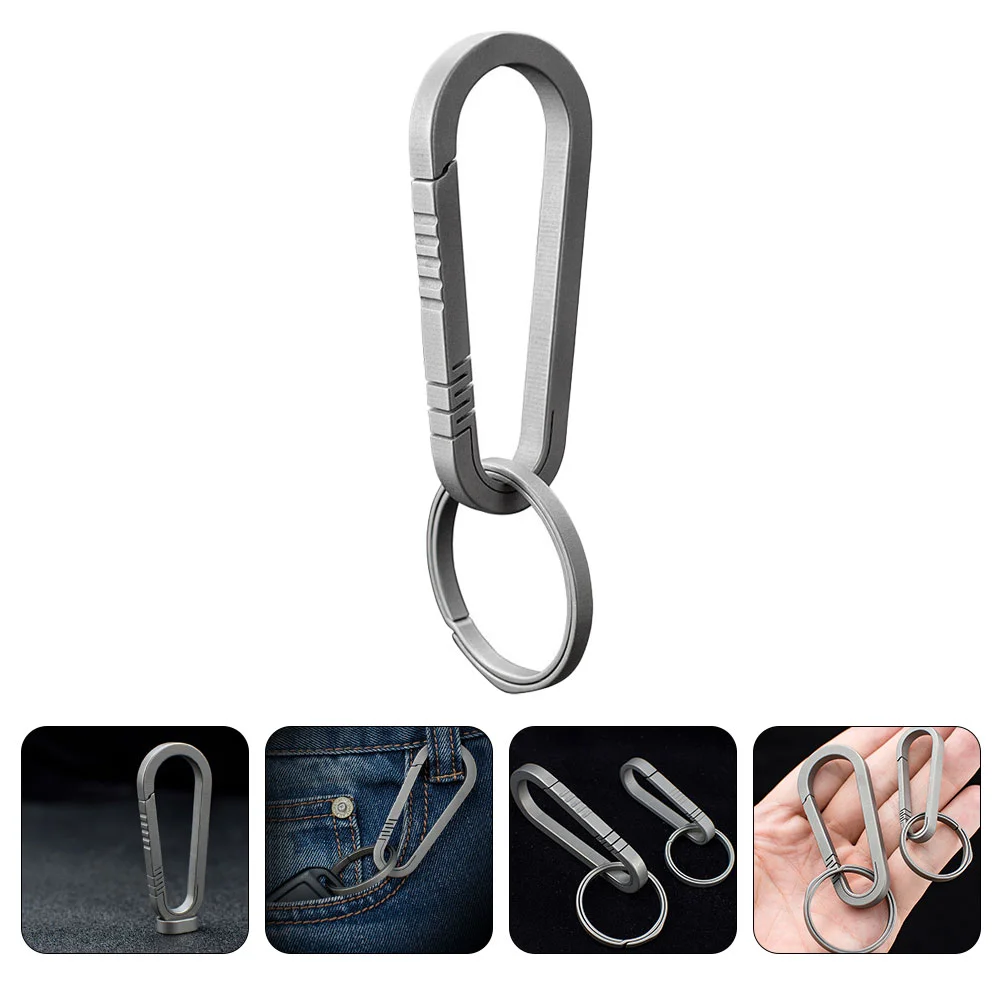 

Heavy Duty Belt Key Holder Titanium Alloy Key Chain Belt Clip Outdoor Key Ring