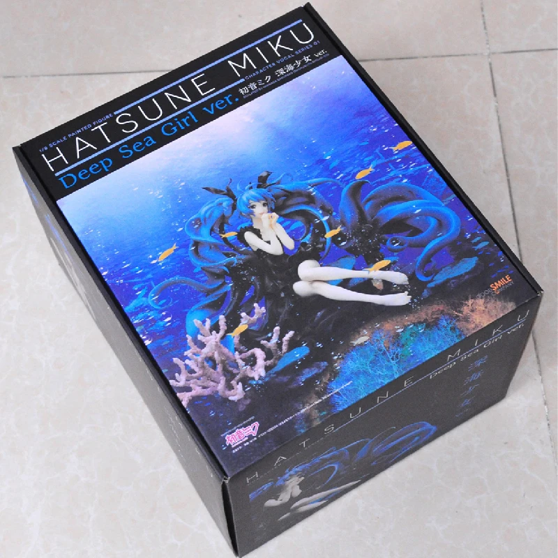 Bandai Хатсунэ Мику Глубокоморская девушка Фигма Экшн-фигурки Твинкл Сноу Аниме Модель Украшение Коллекция Детские игрушки Подарок.