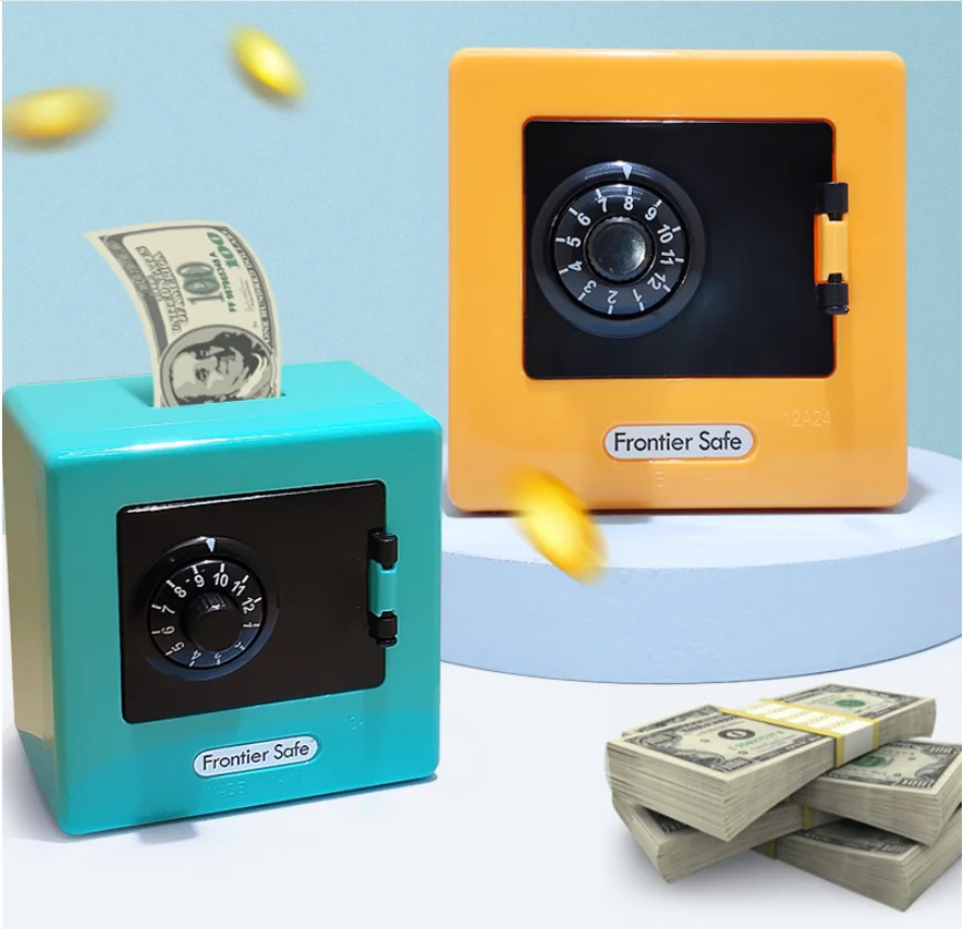 

Cartoon ATM Mini safe Piggy Deposit Bank Code Bank household ornaments Banknote Box Cash Coins Saving Storage Christmas Gift