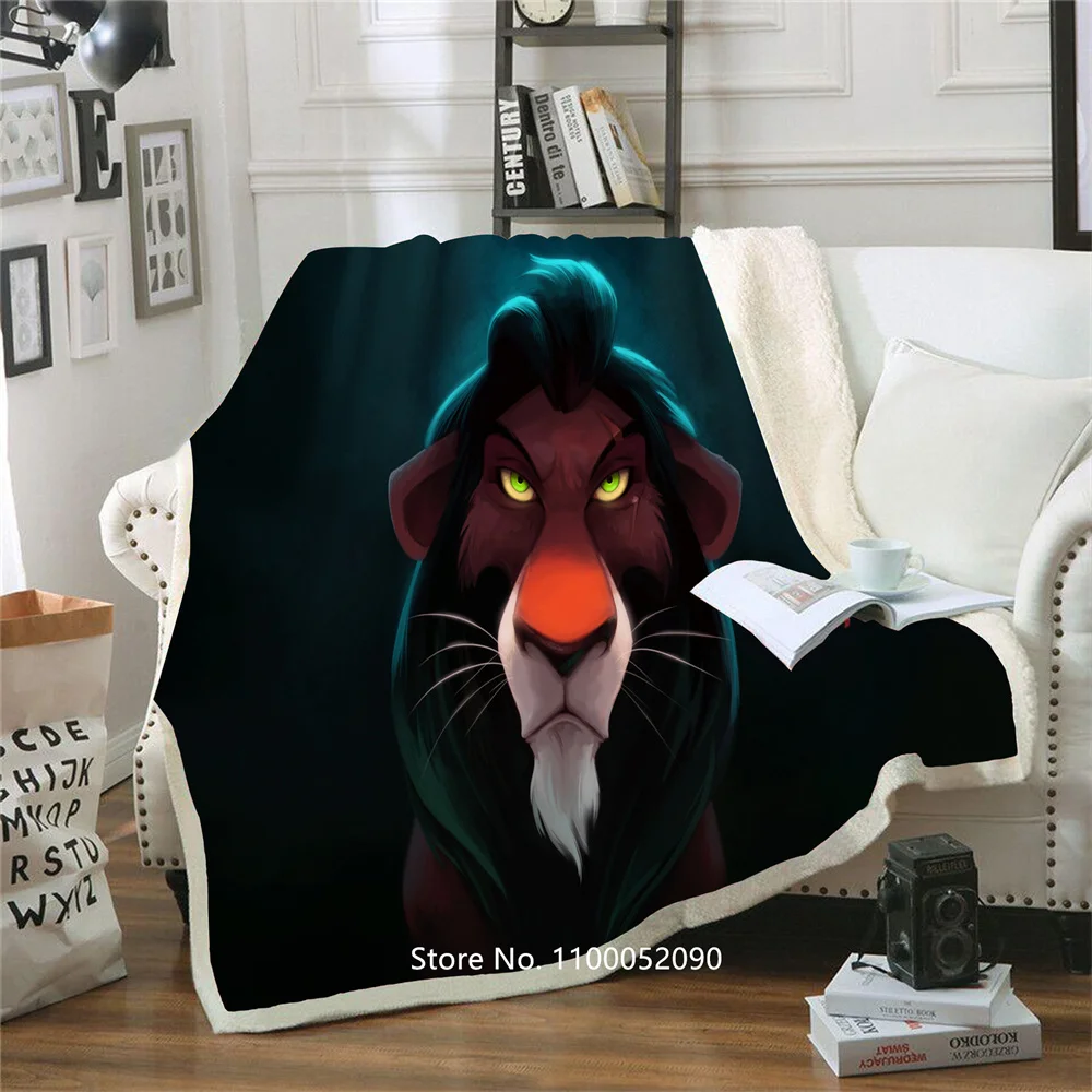 Детское Флисовое одеяло мультяшное 3D с рисунком льва короля сималы Нала детское