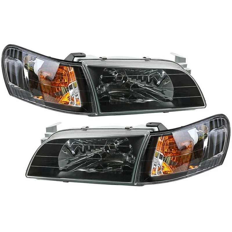 

1Set Front Crystal Black Headlights Corner Lamp For Toyota Corolla AE100 AE101 E100 Sedan