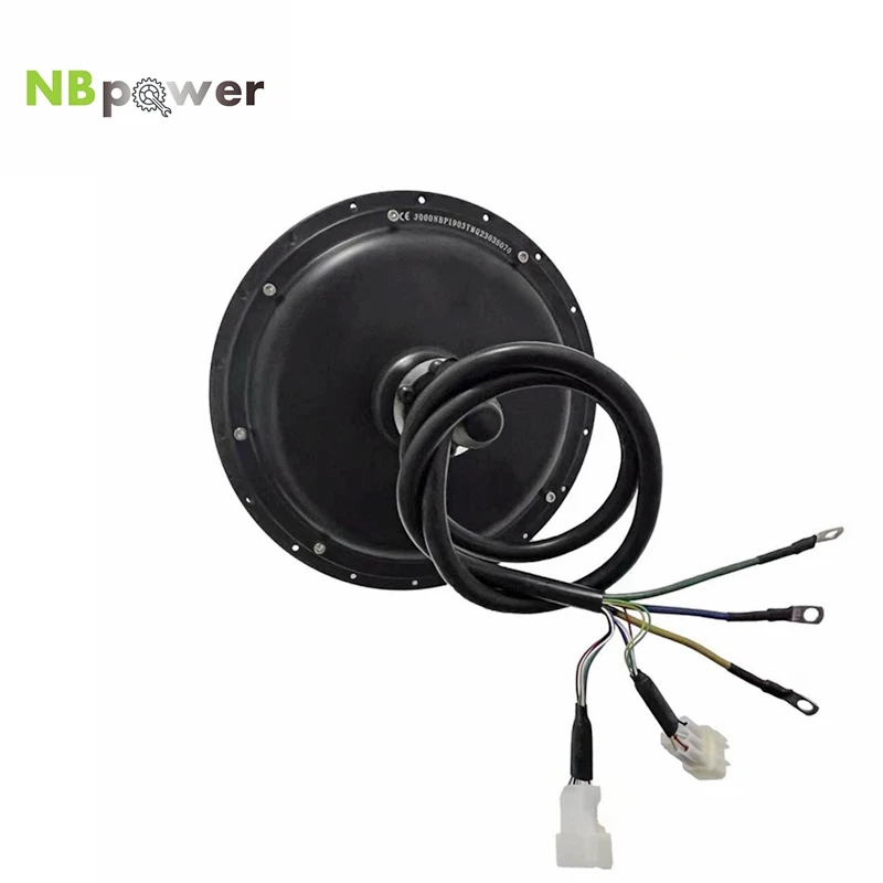 Фото NBpower 170 мм/190 мм 48-72 В 3000 Вт 5000 Вт Бесщеточный двигатель-концентратор Fat Bike для электрического велосипеда Fat Ebike Hub Motor 80-90kph №1