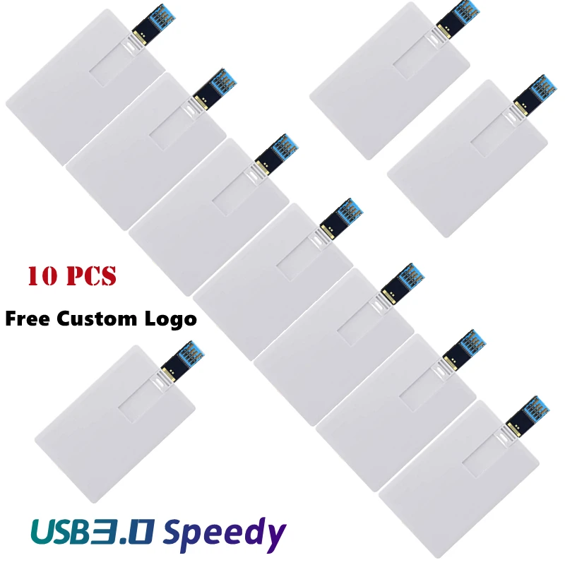 

10PCS/LOT USB3.0 Customized Logo Photo Business Card disk 8g 16g 32 64GB Card USB Flash Drive Gift for enterprise Anniversary