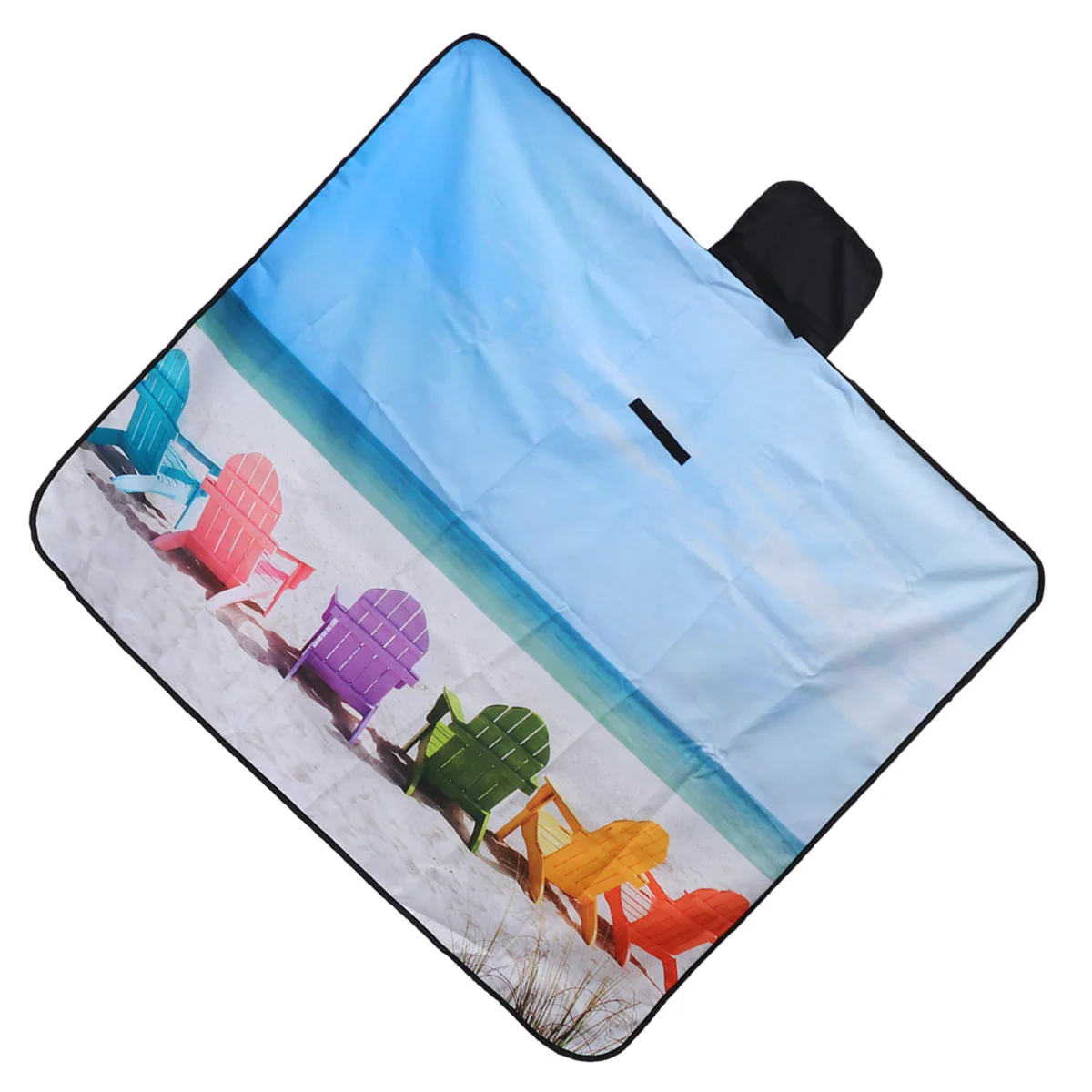 

1PC 3D Printing Pattern Foldable Picnic Blanket Beach Cushion Small Thickened Outdoor Mat(Beach Chair 148*122CM)