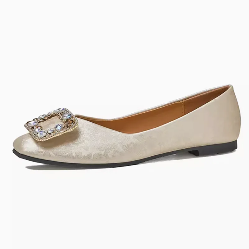 Женские винтажные туфли на плоской подошве в британском стиле V-образные из