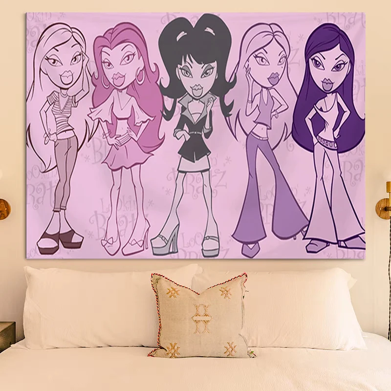Lovely Doll Bratzs Wall Decor Wallpaper Tapestry Home Decora