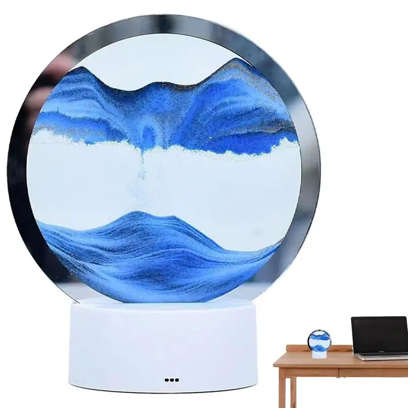 

Художественная лампа с песком, вращающаяся на 360 градусов 3D движущаяся художественная лампа с песком, настольная лампа, декоративные настол...