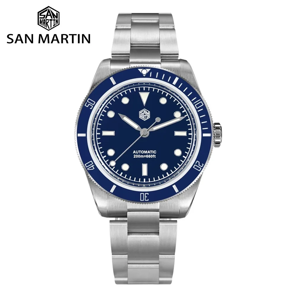

Часы San Martin Мужские механические с сапфировым стеклом, 38 мм, 20 бар, 6200
