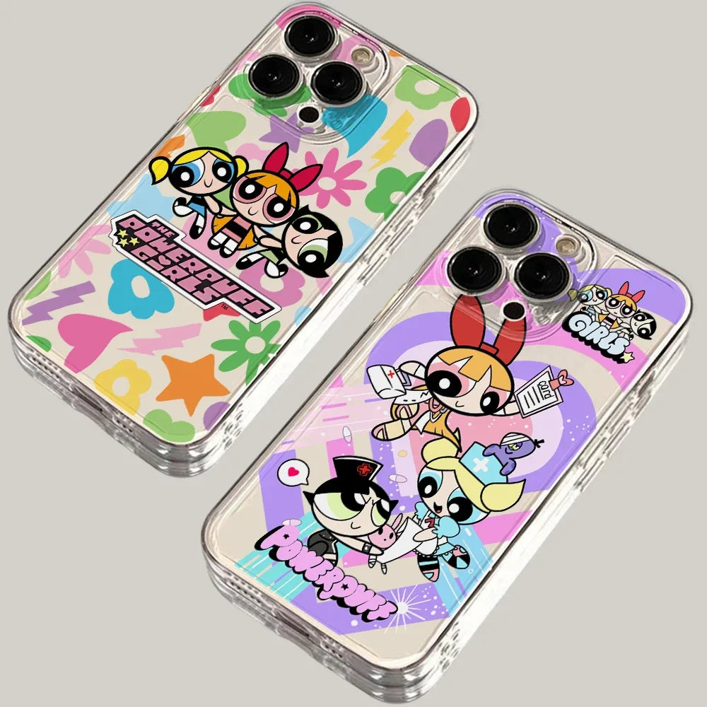 Милый чехол P-Powerpuffs для телефона Samsung Galaxy A73 A72 A71 A55 A54 A53 A52 A51 A50 A35 A33 A32 A24 A23 A13 A12 4G