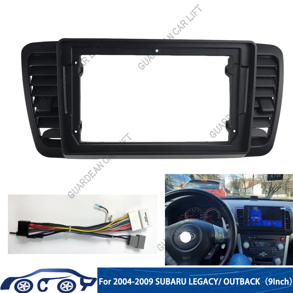 

9-дюймовая 2 Din Автомобильная стереомагнитола Fascia Для левого рулевого колеса Subaru Outback Legacy 2004-2009 видеоплеер DVD рамка отделка панели