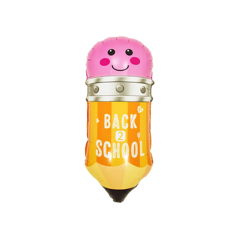 Crayon Box Pencil Foil Balloons Schoolbag Graduation Helium BalloonBirthday Party Decor School Opening Season Party Decoration images - 6