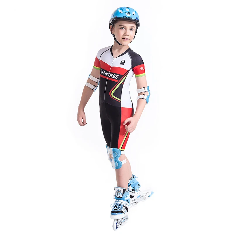 

Boy Cartoon Roller Skating Clothing Cycling Suit Riding Clothing Kids Bike Clothing Set Sportswear Kits