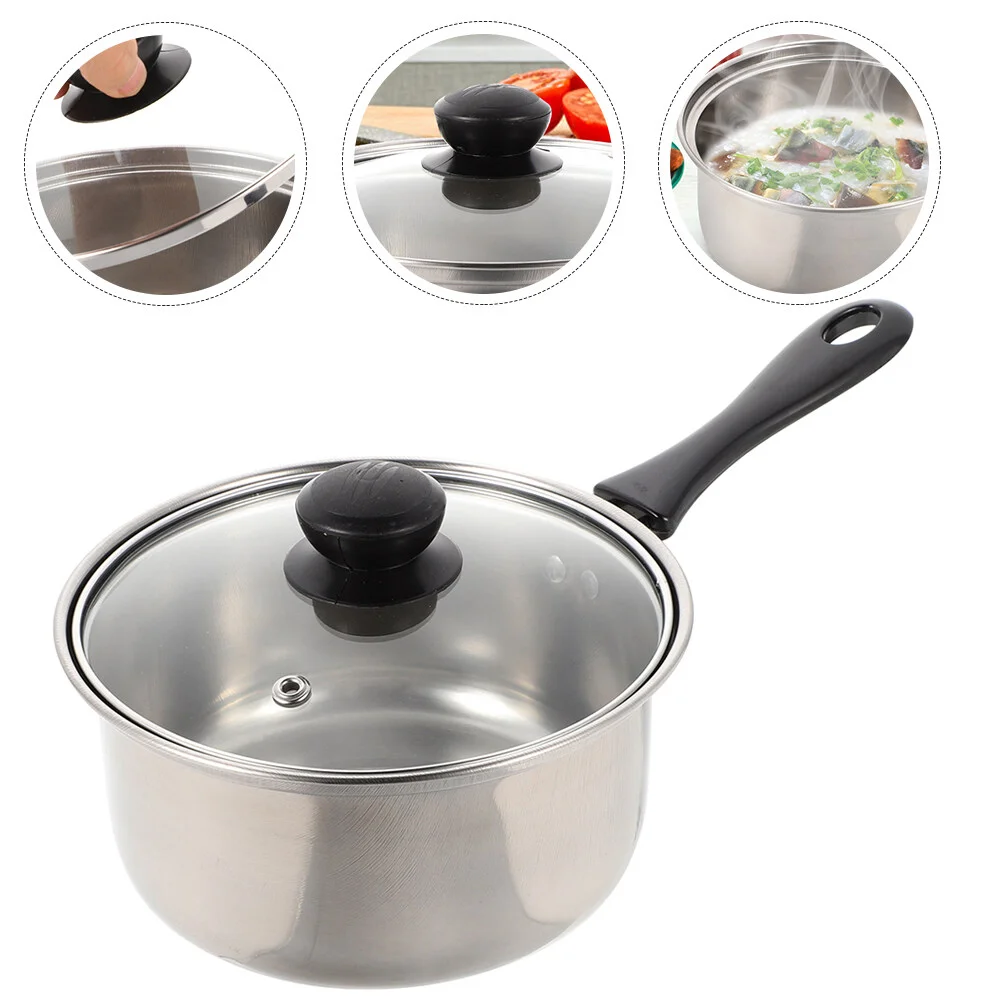 

Pot Stew Milk Heating Heat-resistant Deep Fry Pan Kitchen Cooking Nonstick Saucepan