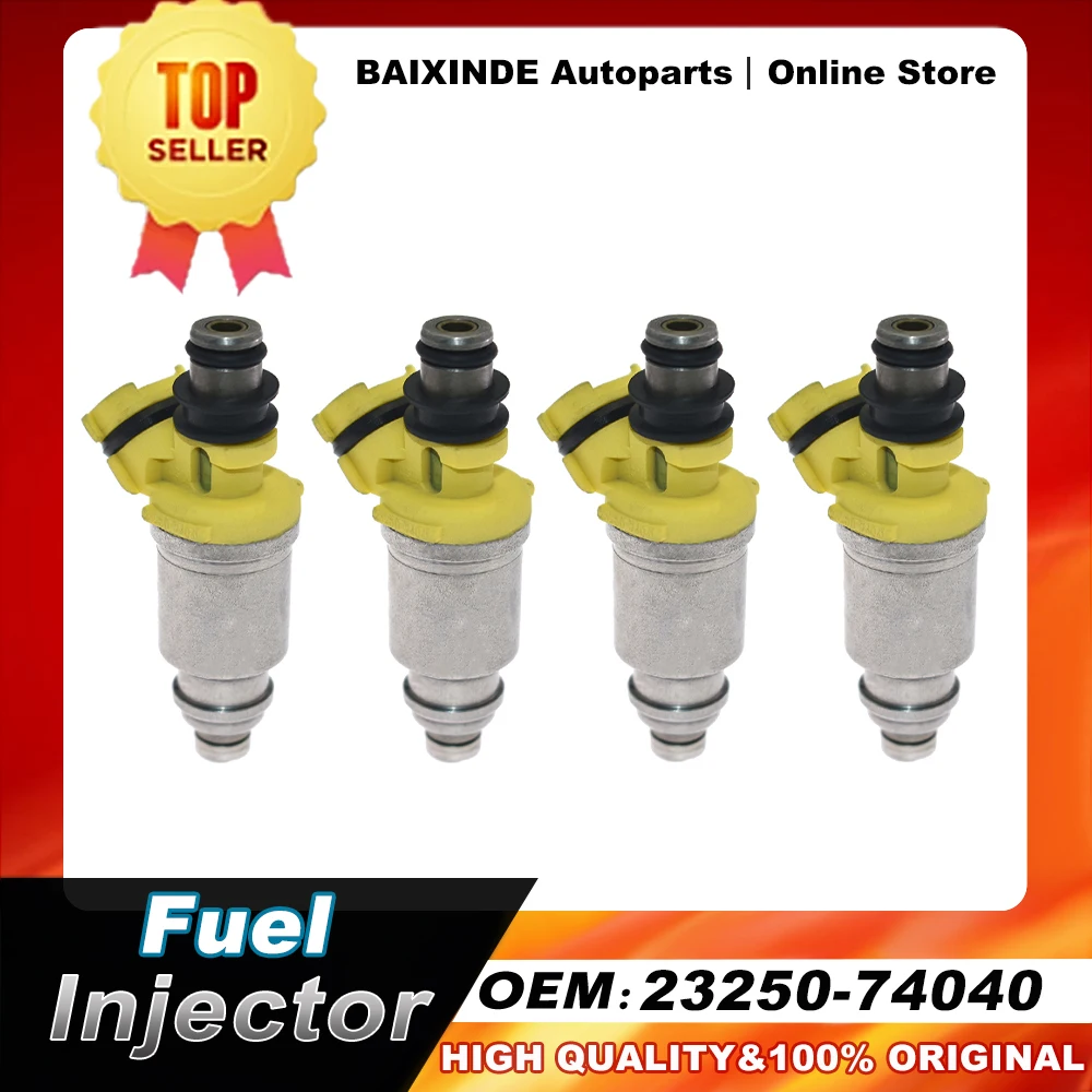 

4PCS OEM 23250-74040 23209-74040 Fuel Injector Nozzle for 1990-1992 Toyota Celica MR2 RAV4 2.2L New Original Auto Accessories