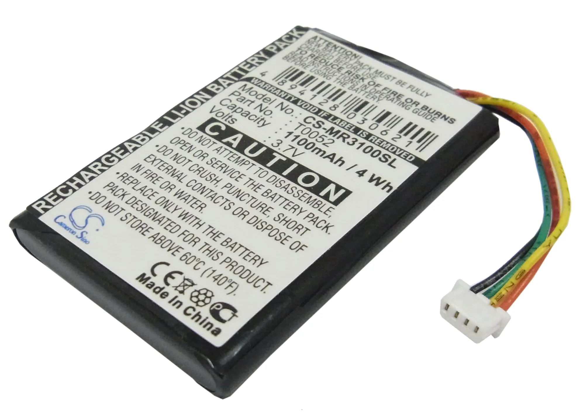 

CameronSino Battery for Magellan Maestro 3000 3200 3210 3220 3225 3250 RoadMate 1200 (4 wires) 1210 (4 wires) 1100mAh T0052